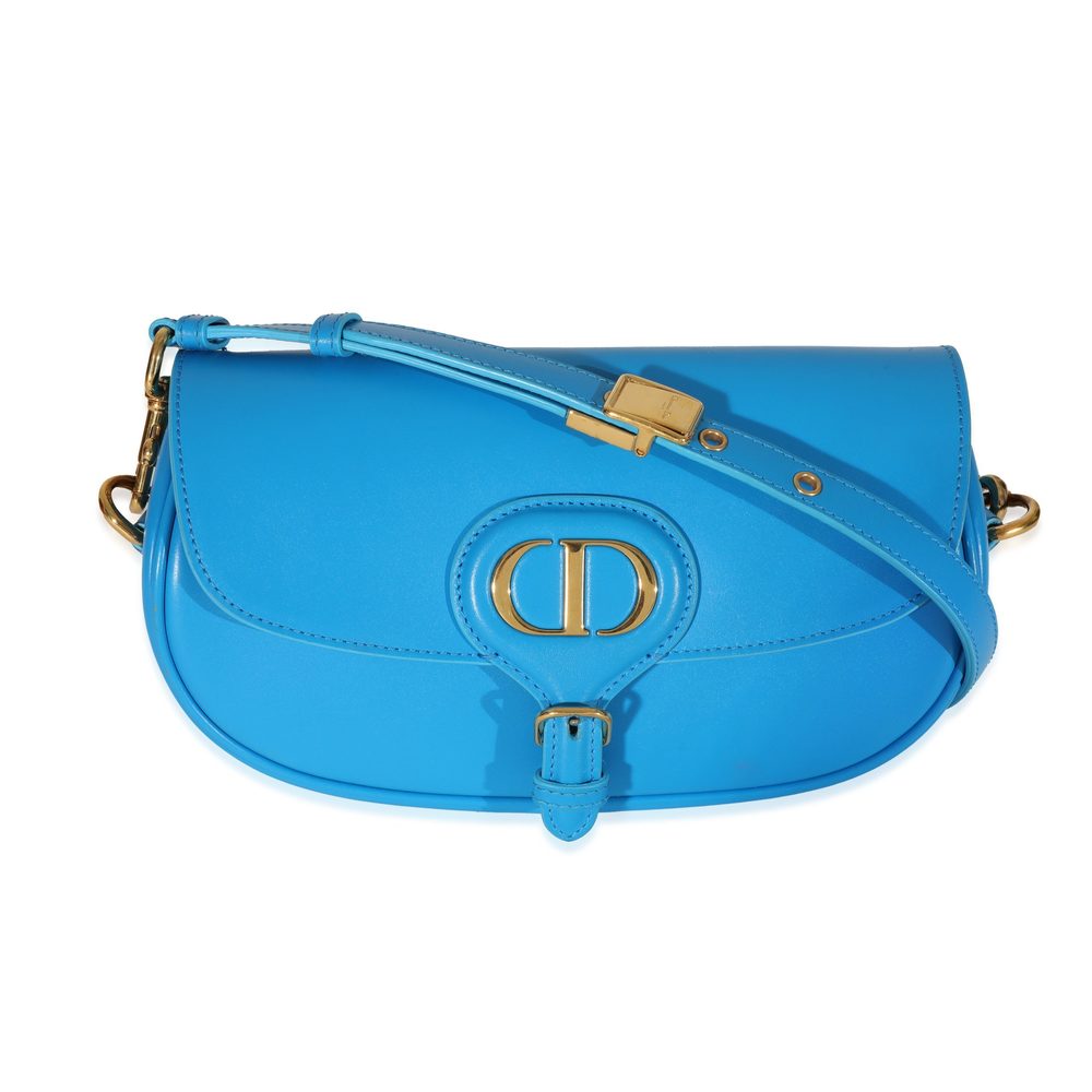 Christian Dior Blue Leather Bobby East West Horizon Bag